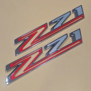 Pair Chevy 19-21 Silverado Z71 Side Fender Letter Sport Logo Emblem Badge Chrome - Bild 1 von 11