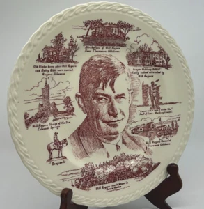 Vintage 1936-1958 Vernon Kilns Will Rogers Collectible Plate Made in USA - Picture 1 of 13