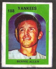Bernie Allen 1972 Venezuelan Stamp New York Yankees #188 Super Rare