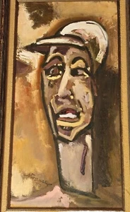 STERLING STRAUSER "Portait Of Louise Nevelson" 1980 Ölgemälde auf Karton  - Bild 1 von 6