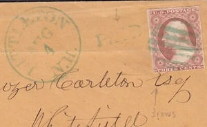 RARE GREEN "PAID" w GRID FANCY CANCEL & CDS + 11A VARIETY on NH Cover - PSE CERT - Picture 1 of 4