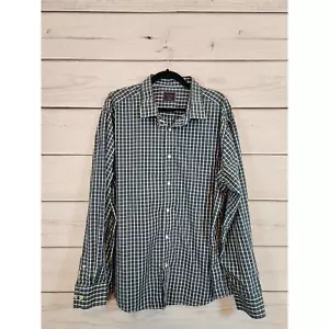 UNTUCKit Men's Green White Cotton Check Long Sleeve Button Down Shirt Size XXXL - Picture 1 of 5