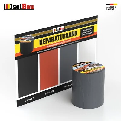 Reparaturband 10m Selbstklebendes Bitumenband Aluband Butylband Dachdeckerband - Bild 1 von 4