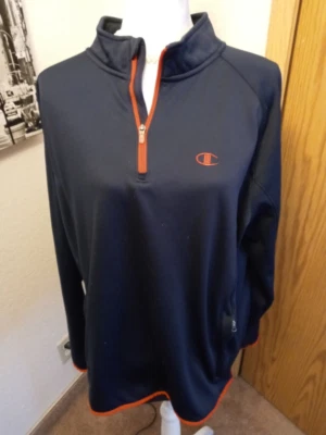 Champion PowerTrain WarmCtrl DuoFold Long Sleeve   Pullover w/ Zipper-Large - Image 1 of 4