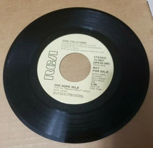 Jose Feliciano  One More Mile  Vinyl Record Promo 45 RCA 1972 Mono Stereo - Picture 1 of 2