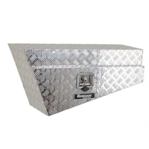 Renegade Industrial 880mm Left Hand Slim Line Checker Plate Aluminium Under Tray - Picture 1 of 5