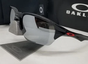 Custom OAKLEY black FLAK BETA +(aftermarket) chrome POLARIZED sunglasses NEW! - Picture 1 of 8
