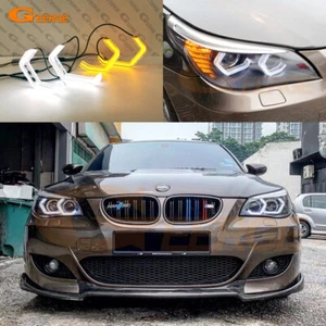 For BMW 5 Series E60 E61 Concept M4 Iconic Style Hex LED Angel Eyes Halo Rings - Picture 1 of 28