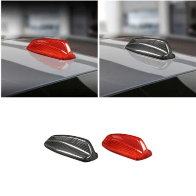 Pegatina de cubierta de antena de aleta de tiburón de techo de techo de fibra de carbono real para Volvo S90 2016-24 Foto 1 de 4