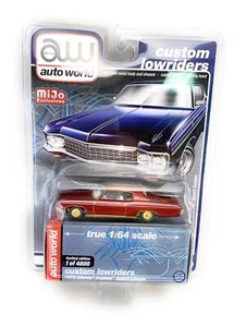 AUTO WORLD 1:64 1970 BLUE CHEVROLET IMPALA SS LOWRIDER DIECAST CAR CP7666 chase - Picture 1 of 1