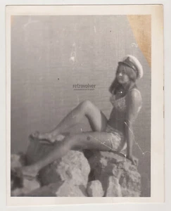 Traje de baño de playa de mujer joven bastante atractivo bikini belleza natural foto femenina - Imagen 1 de 7