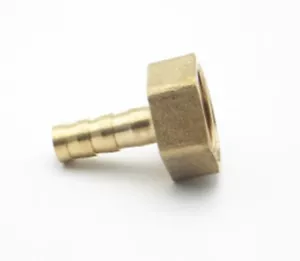 14mm Hose Barb Tail - 1/2" BSP Female Thread Straight Brass Connector Fitting - Picture 1 of 3