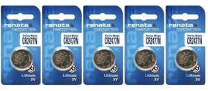 5 Renata CR2477N 3V Swiss Made Lithium Button Cell Battery - Picture 1 of 2