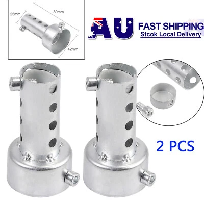 2X 42mm Motorcycle Exhaust Silencer MufflerInsert Baffle DB Killer Short Silver - image 1 of 4