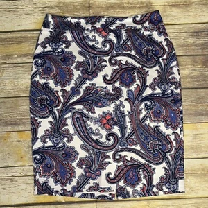 Ann Taylor Knee Length Academia Paisley Pencil Skirt Women's size 6 - Picture 1 of 8