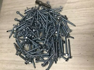 Self Drilling Hex Head Screws 1LB 145 PC #8 x 1 - 1/2" Metal to Metal 20 - 12 GA - Picture 1 of 3