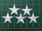 Star Patch 2" Size Iron On White Star Patches 25 Piece Lot (25 Stars)