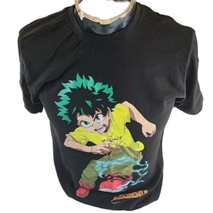 Boxlunch My Hero Academia Izuku Midoriya Deku Kanji MENS Med. Black Tshirt PS3 - Picture 1 of 7