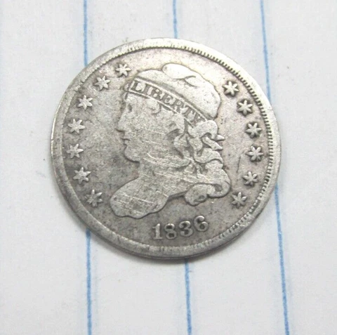 1836 Bust Liberty Half Dime 90% Silver US Coin F/VG Q1L5 Cover