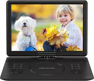 Lettore DVD portatile DBPOWER 16,9" con schermo girevole HD da 14,1" film ricaricabili - Foto 1 di 6