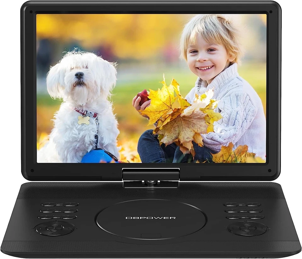 DBPOWER 16.9" Portable DVD Player 14.1" HD Swivel Screen Rechargeable Vedio TV - Image 1 of 4