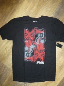 Men's FOX Racing T-shirt Size M Motocross Black with Red New With Tags - Picture 1 of 5