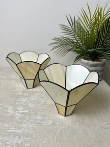 Pair Of Vintage Ceiling Light Shades - Picture 1 of 13