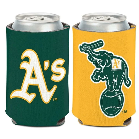 Oakland Athletics 12oz Two Sided Can Cooler [NEW] MLB Coozie Koozie Beer Drink Cover