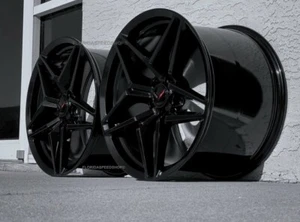 CARBON BLACK FLASH C7 ZR1 STYLE WHEELS 2015+ C7 Z06/GRAND SPORT 19X10/20X12" - Picture 1 of 12