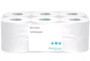 36 Mini Jumbo WC Papier Premium Toilettenpapier 2-lagig 140m Zellstoff weiss - Bild 1 von 1