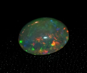 Opale Multi Fuoco Naturale Cabochon 1,80 Ct Certificato Gemma Sciolta - Foto 1 di 5