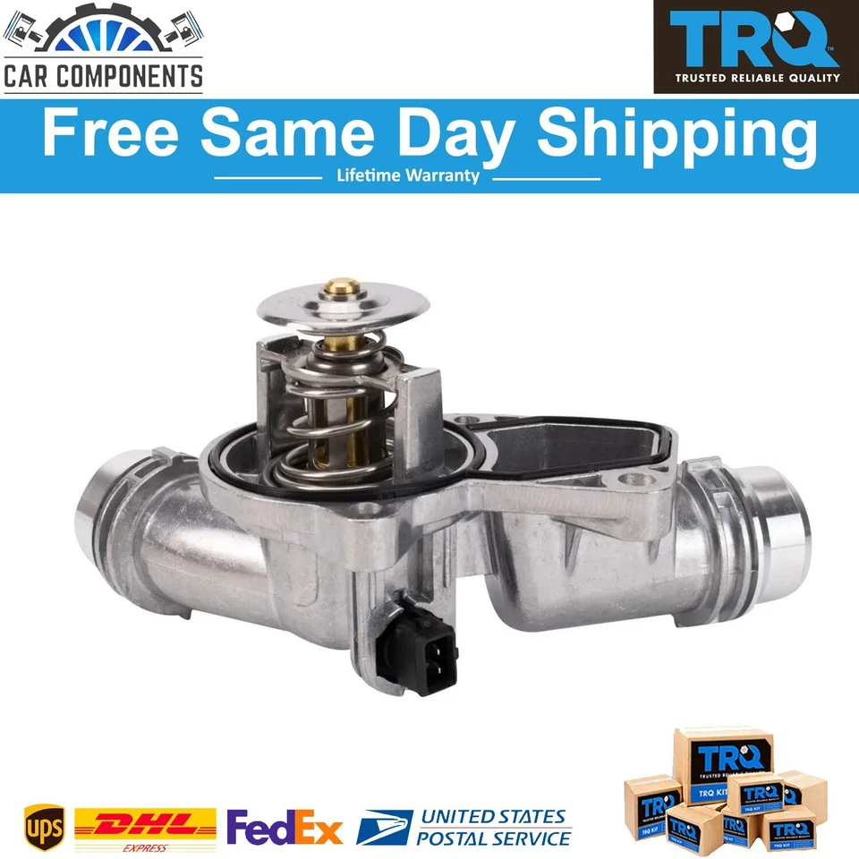 TRQ New Thermostat with Housing Assembly Fits For 1999-2006 BMW 323Ci - Image 1 of 4