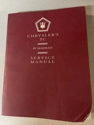 Manual De Taller De Servicio Y Reparación Chrysler TC MASERATI 1990 1991 NUEVO - Imagen 1 de 4