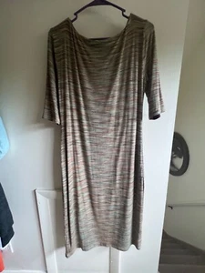 Prana Size M Johann Foundation Dress Reversible Midi Bodycon Sheath Pencil - Picture 1 of 6