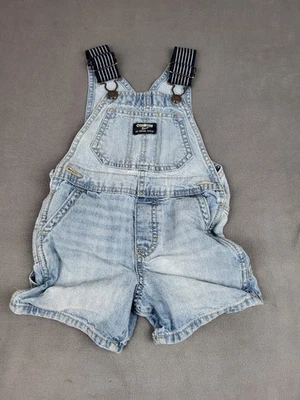 Oshkosh Bgosh Overall Shorts Baby 2T Blue Lightweight Little Farmer Denim - Image 1 of 4