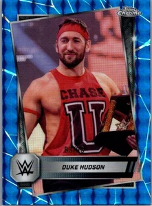 2025 Topps Chrome WWE - Duke Hudson #112 Blue Geometric Refractor /99 - Picture 1 of 2