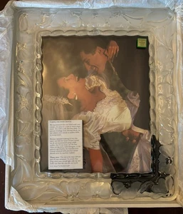 Marquis By Waterford Crystal Floral Picture Frame 8 X 10 Photo Size Vintage NEW - Picture 1 of 11