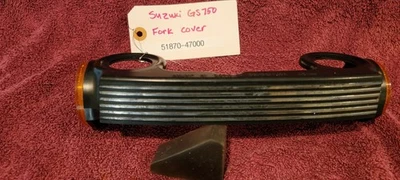 Cubierta de embellecedor de horquilla delantera Suzuki GS750E 1978 con reflectores Foto 1 de 3