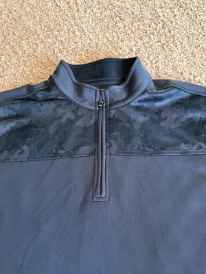 Men's Pebble Beach Blue Nylon Camo Jacket Size XXL Dry Luxe Performance - Image 1 of 4