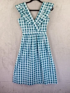Compania Fantastica Turquoise Check Sleeveless Dress Size EU XS UK 10 BNWT - Picture 1 of 21