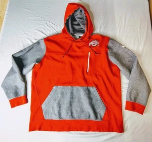 Sudadera con capucha Nike Therma-FIT KO Ohio State Buckeyes XXL roja gris FA16 bloques de color - Imagen 1 de 4