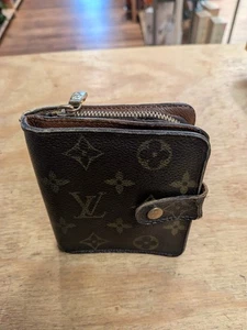 Auténtica Cartera Louis Vuitton Monograma Compacto Cremallera DE COLECCIÓN LV  - Imagen 1 de 6