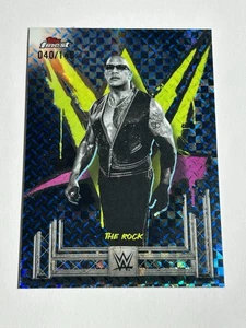 2025 Topps Finest WWE The Rock /149 Blue Checkerboard Refractor - Picture 1 of 8