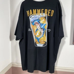 Day Dweller Hammered T-Shirt - Black - Casual Short Sleeve Tee 4XL - Picture 1 of 5