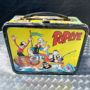 Vintage 1964 Popeye Metall Brotdose von Thermoskanne & King Features Syndicate - Bild 1 von 7