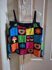 Set maglia patchwork retrò arcobaleno Social Collision taglia XL - Foto 1 di 6