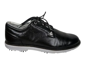 Zapatos Cuater Travis Mathew para Hombres EE. UU. 12 Picos Golf Cuero Negro Exterior Informal - Imagen 1 de 16