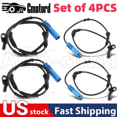 4* Front & Rear LH & RH ABS Wheel Speed Sensors For Mini Cooper 2009-2013 L4 1.6 - Image 1 of 4