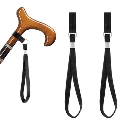 PLANDLELEE 2 Stück Gehstock Handgelenkriemen Armbänder Sicherheit Zubehör schwarz