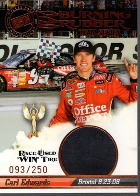 Press Pass Burning Rubber BRT24 2009 Carl Edwards Bristol 23/250 de agosto RAC Foto 1 de 2